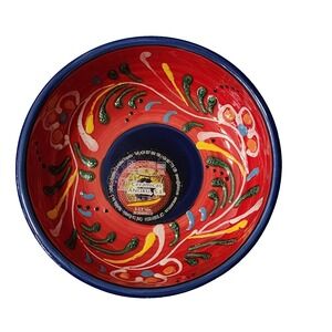 Cobalt Blue Hand Painted 6" Pottery Bowl Made Spain 6"‎